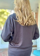 Scuba Half Zip Pullover - Black | Zenana - Casual Top - Jimberly's Boutique - Olive Branch - Mississippi