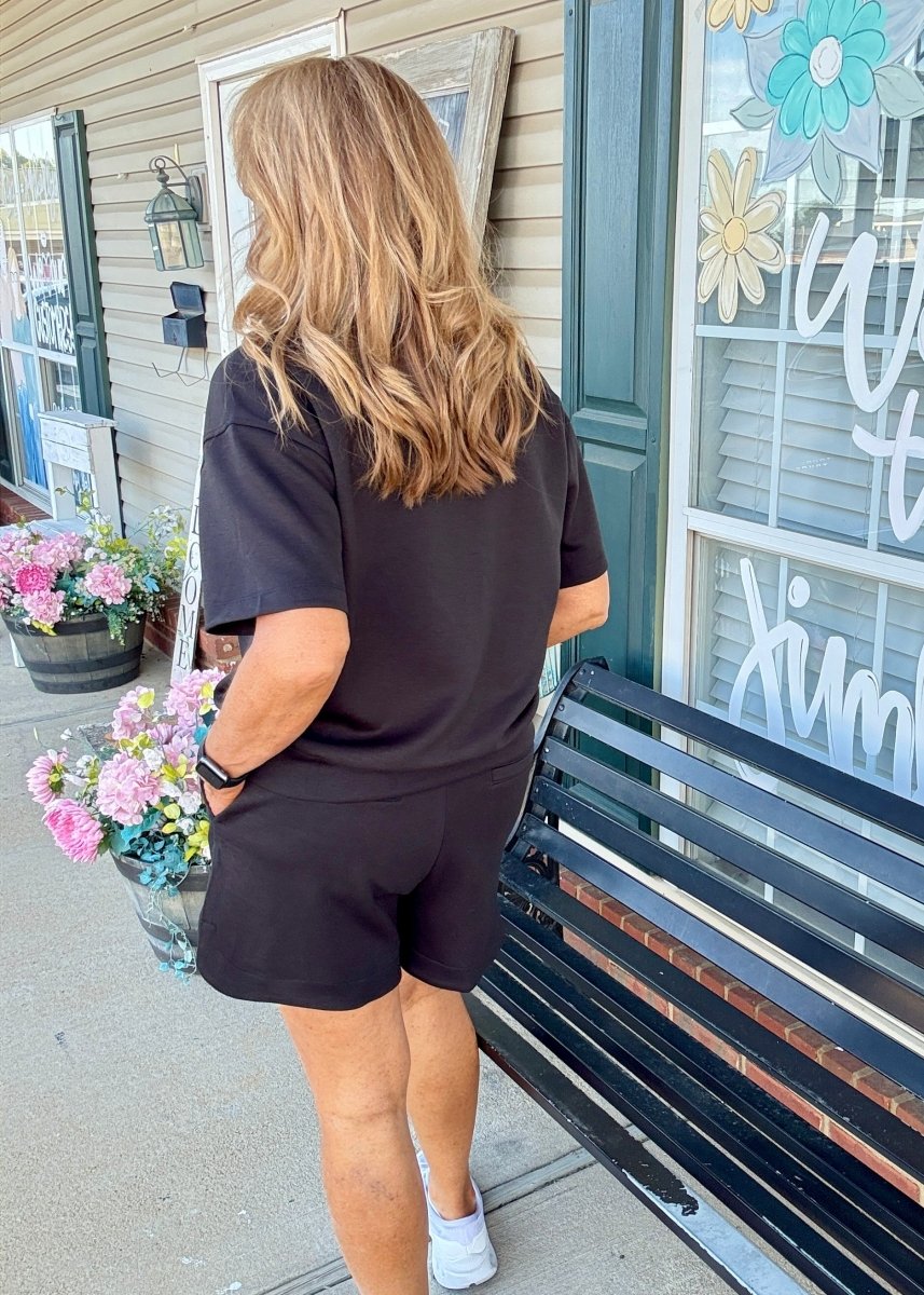 Scuba Shorts Set - Black - shorts set - Jimberly's Boutique - Olive Branch - Mississippi