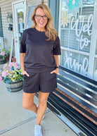 Scuba Shorts Set - Black - shorts set - Jimberly's Boutique - Olive Branch - Mississippi