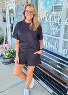 Scuba Shorts Set - Black - shorts set - Jimberly's Boutique - Olive Branch - Mississippi