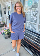 Scuba Shorts Set - Blue Indigo - shorts set - Jimberly's Boutique - Olive Branch - Mississippi