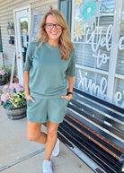 Scuba Shorts Set - Dk Forest - shorts set - Jimberly's Boutique - Olive Branch - Mississippi