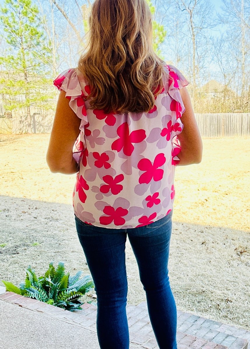 Shane Ruffled Sleeve Top - Lavender - Jimberly's Boutique - Olive Branch - Mississippi