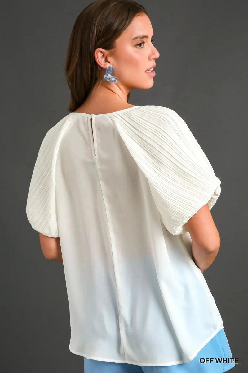 Shasta Off White Balloon Sleeve Top | Umgee - Umgee Top - Jimberly's Boutique - Olive Branch - Mississippi