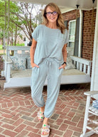 Sheila Melange Jogger Set - Ash Jade - jogger set - Jimberly's Boutique - Olive Branch - Mississippi