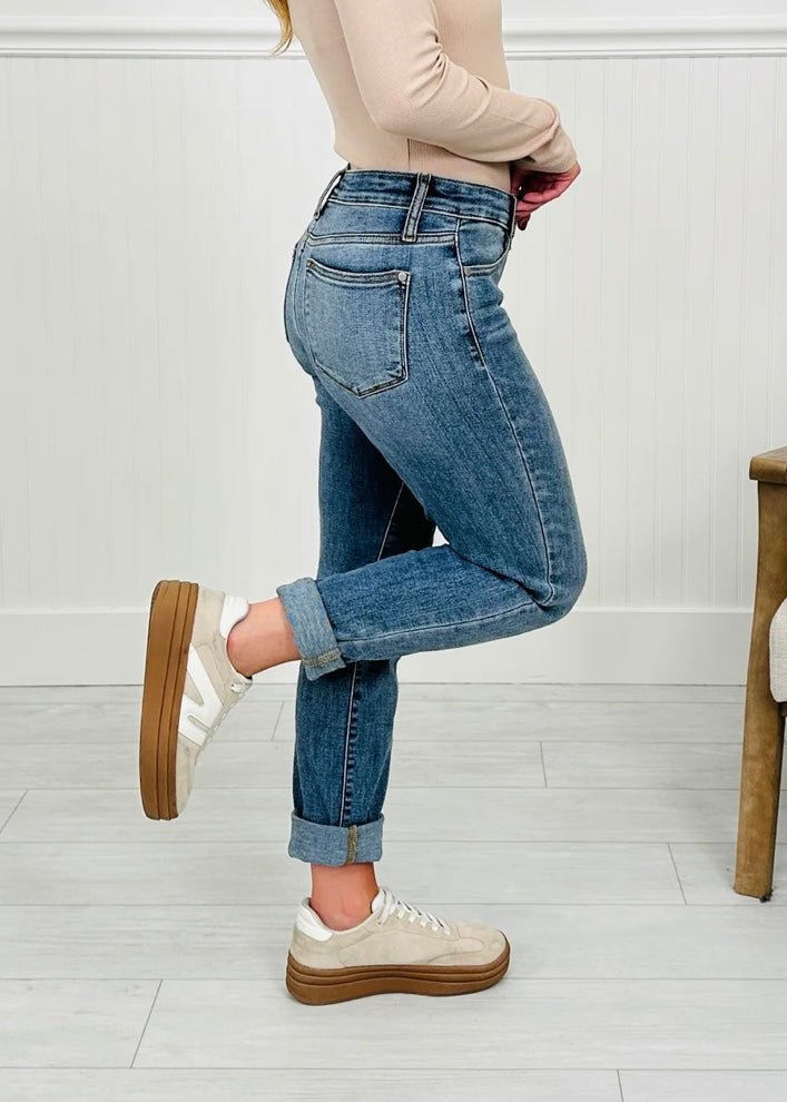 Shelby Mid - Rise Boyfriend | Judy Blue Jeans - Judy Blue Jeans - Jimberly's Boutique - Olive Branch - Mississippi