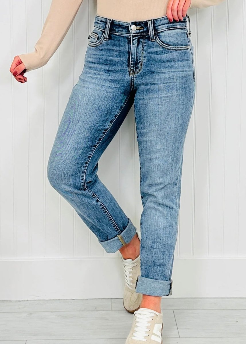 Shelby Mid - Rise Boyfriend | Judy Blue Jeans - Judy Blue Jeans - Jimberly's Boutique - Olive Branch - Mississippi