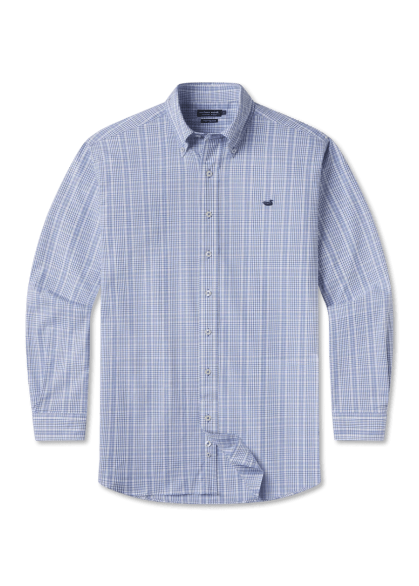 Southern Marsh: Shenandoah Performance Check 2XL / French Blue & White