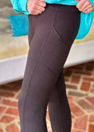 Side Pocket Full Length Leggings - Black - leggings - Jimberly's Boutique - Olive Branch - Mississippi