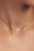 Sideways Cross Tarnish Free Necklace - Jimberly's Boutique - Olive Branch - Mississippi