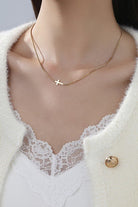 Sideways Cross Tarnish Free Necklace - Jimberly's Boutique - Olive Branch - Mississippi