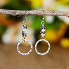 Silver Stack Pendant Earrings - Earrings - Jimberly's Boutique - Olive Branch - Mississippi