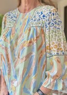 Simba Mixed Print Top - Sage Mix - Umgee Top - Jimberly's Boutique - Olive Branch - Mississippi
