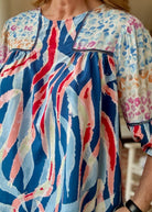 Simba Mixed Print Top - Teal Mix - Umgee Top - Jimberly's Boutique - Olive Branch - Mississippi