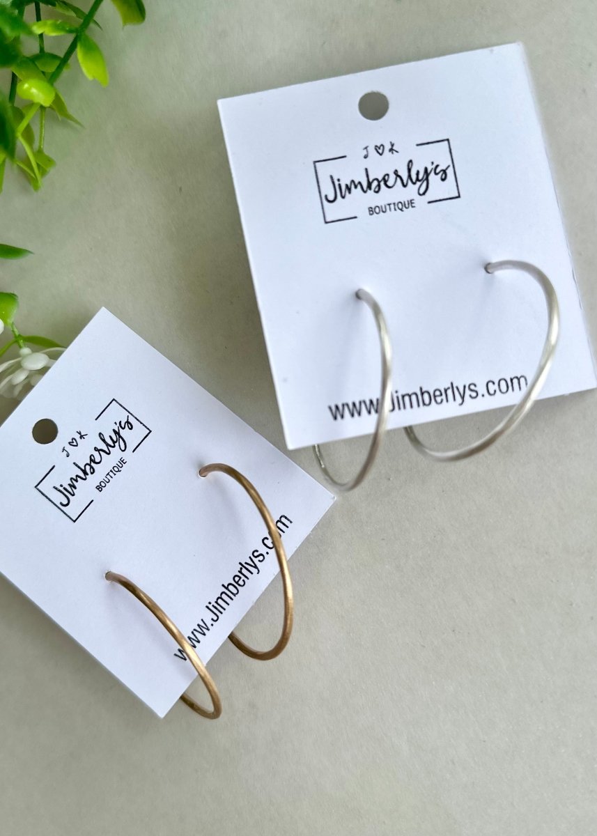 Simple Post Hoop Earrings - earrings -Jimberly's Boutique-Olive Branch-Mississippi