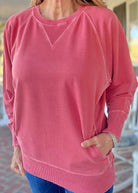 Simple Sutton Sweatshirt - Ruby (S - 3X) - Sweatshirt - Jimberly's Boutique - Olive Branch - Mississippi