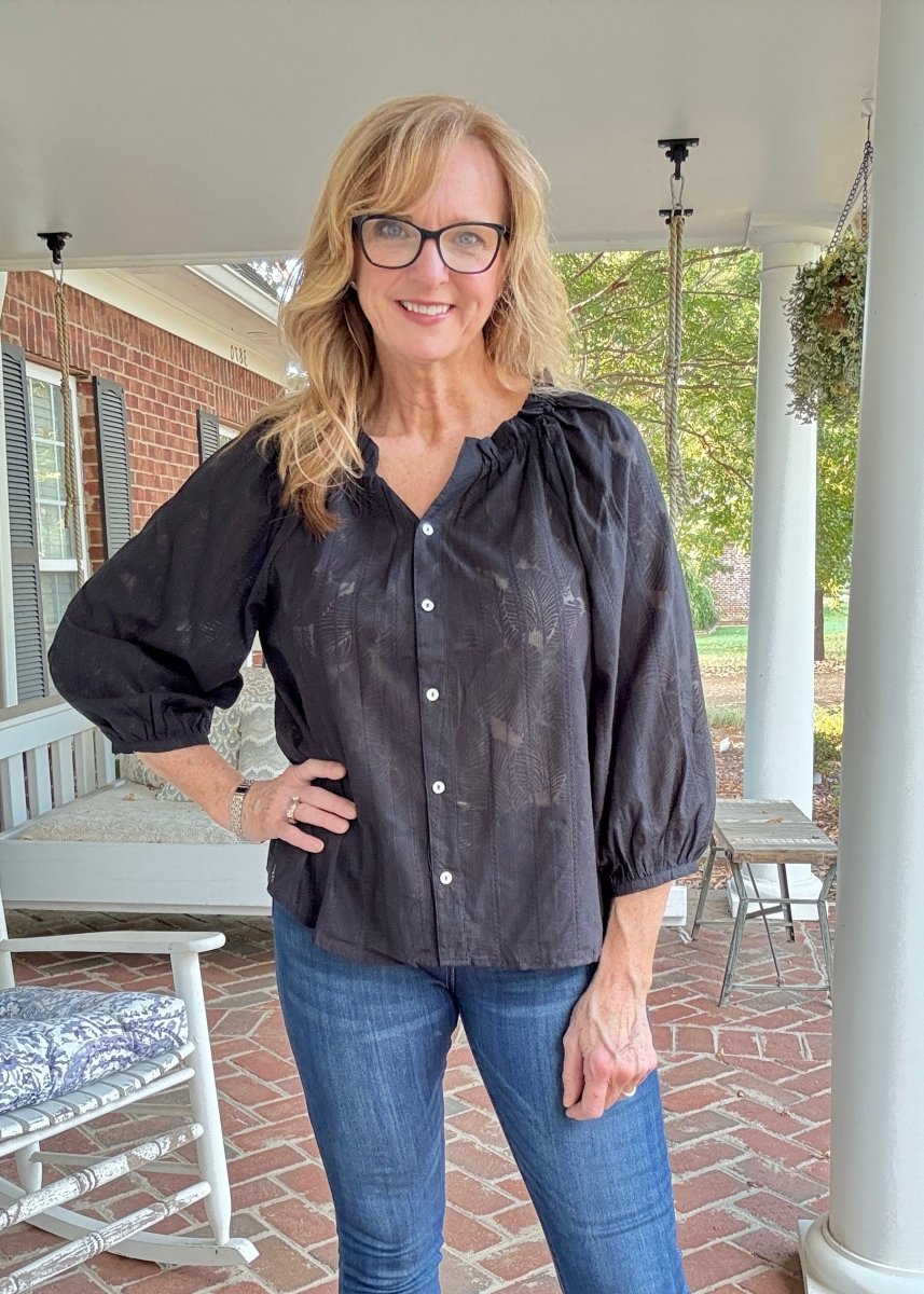 Simply Sarah Top - Black - Umgee Top - Jimberly's Boutique - Olive Branch - Mississippi