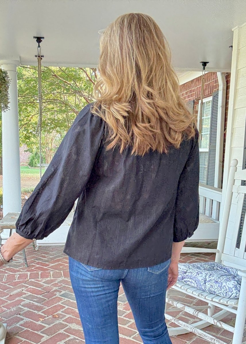 Simply Sarah Top - Black - Umgee Top - Jimberly's Boutique - Olive Branch - Mississippi