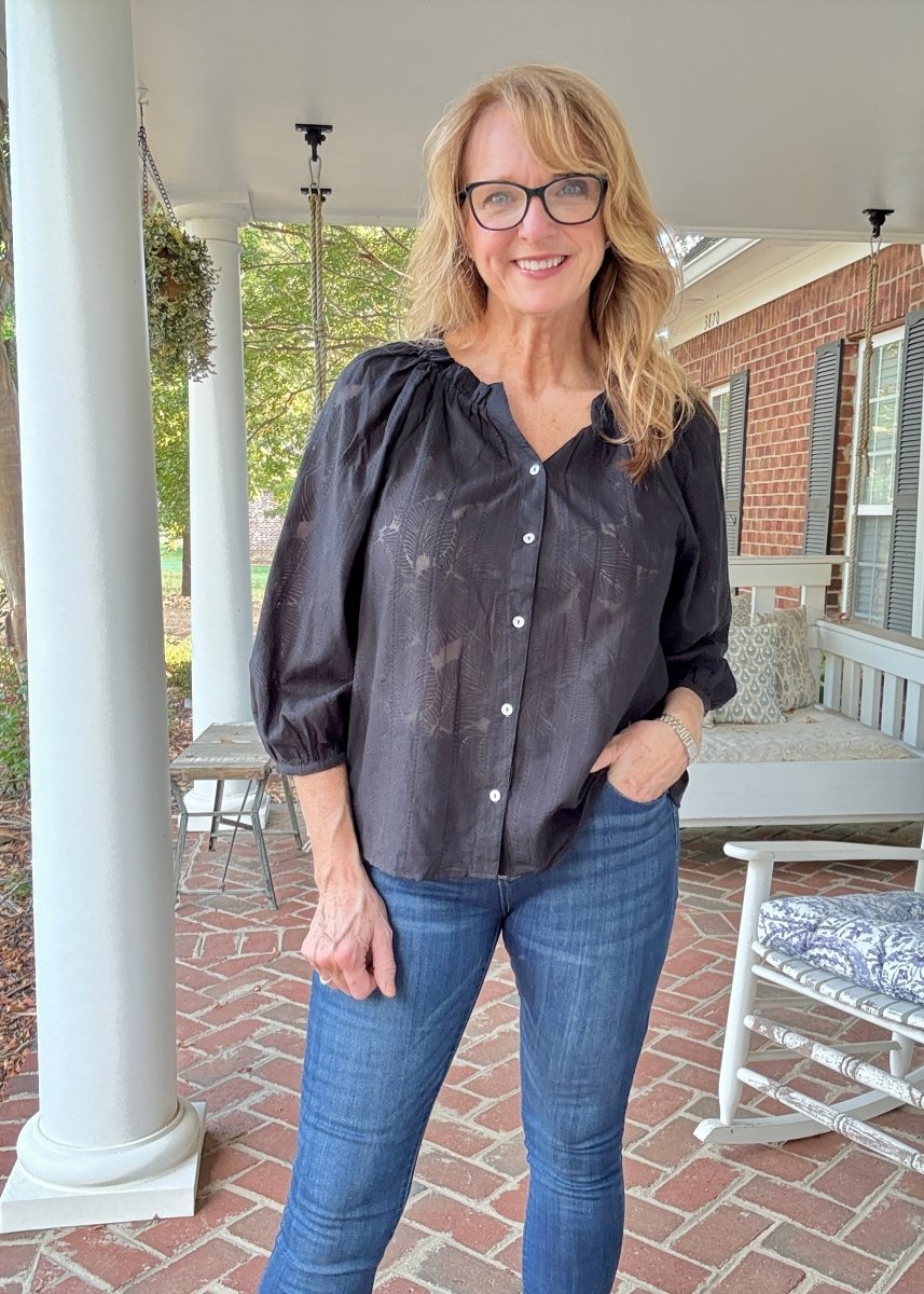 Simply Sarah Top - Black - Umgee Top - Jimberly's Boutique - Olive Branch - Mississippi