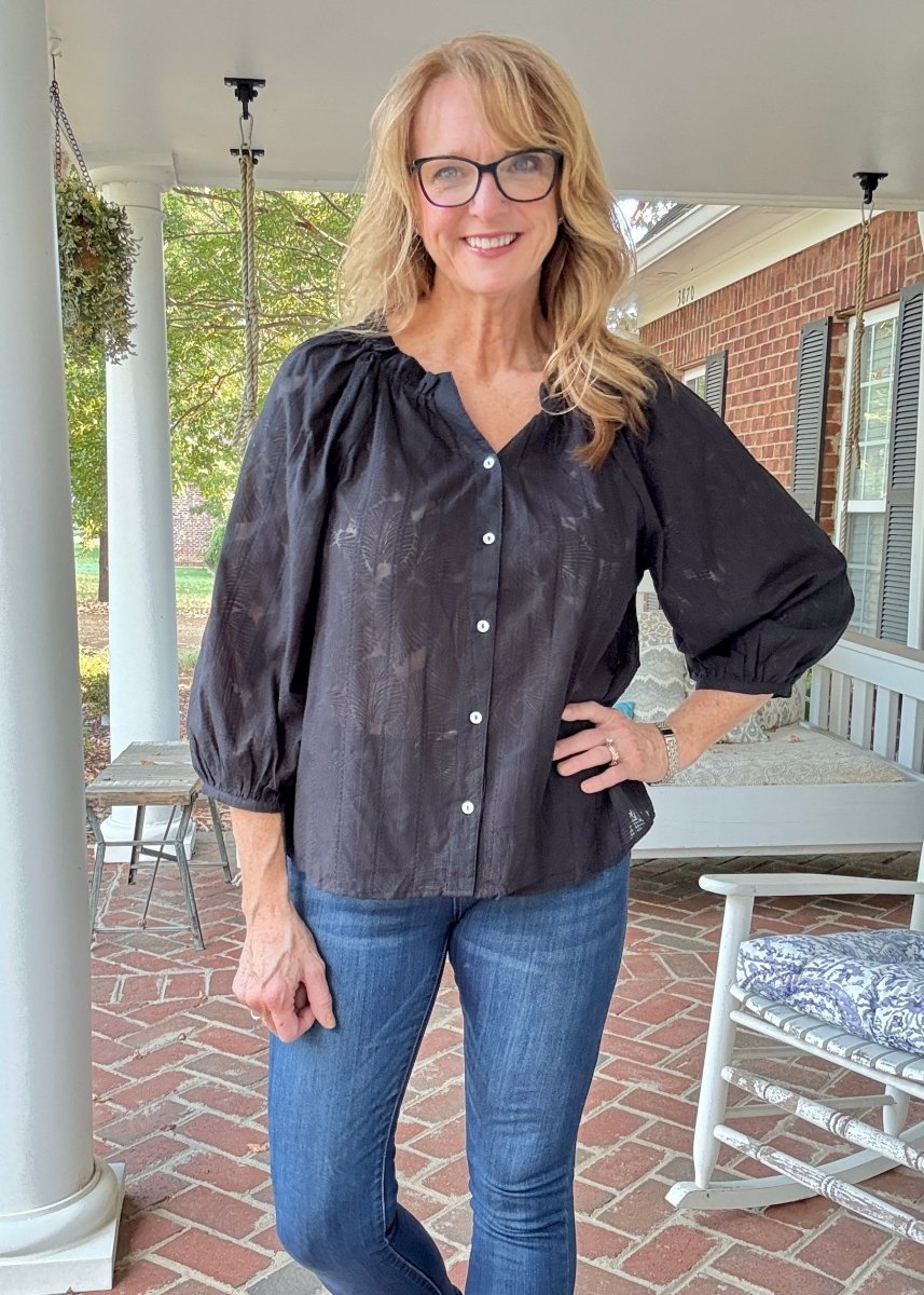 Simply Sarah Top - Black - Umgee Top - Jimberly's Boutique - Olive Branch - Mississippi