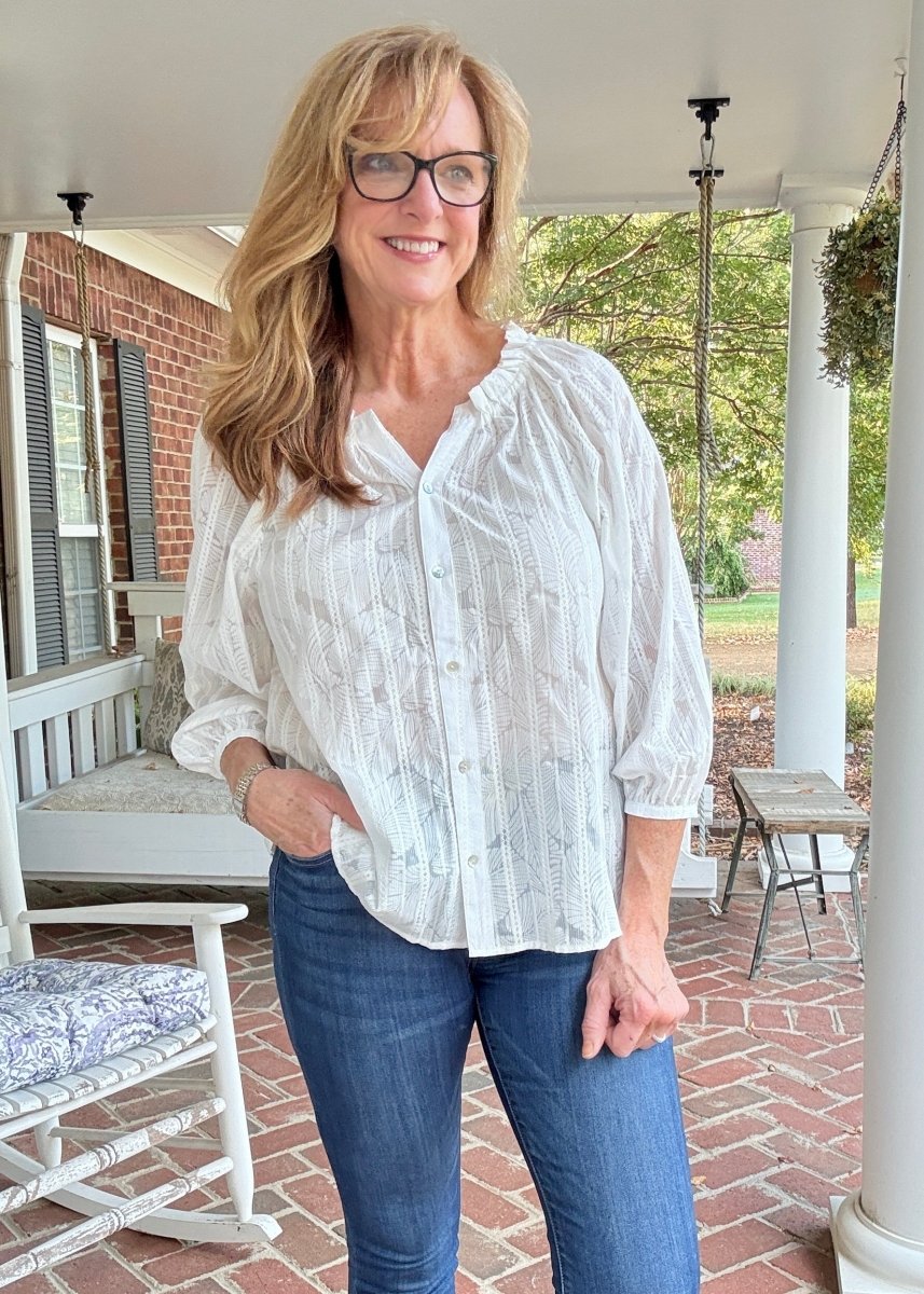 Simply Sarah Top - Off White - Umgee Top - Jimberly's Boutique - Olive Branch - Mississippi