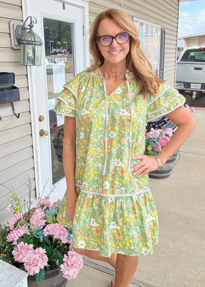 Skylar Floral Babydoll Dress | Umgee - Umgee Dress - Jimberly's Boutique - Olive Branch - Mississippi