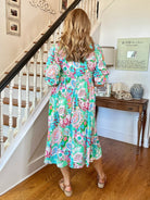 Slightly Distracted Midi Dress - Emerald Mix | Umgee Paisley Print - Umgee Dress - Jimberly's Boutique - Olive Branch - Mississippi