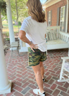 Slouchy Camo Print Patch Pocket Shorts | Risen - Risen shorts - Jimberly's Boutique - Olive Branch - Mississippi