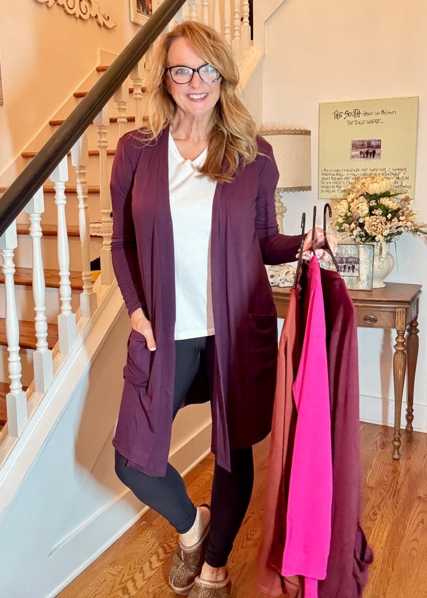 Slouchy Pocket Open Cardigan - Zenana Cardigan - Jimberly's Boutique - Olive Branch - Mississippi