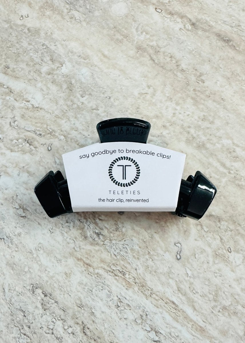 Small Hair Clip | Classic | Jet Black | Teleties - Teletie Classic Hair Clip - Jimberly's Boutique - Olive Branch - Mississippi