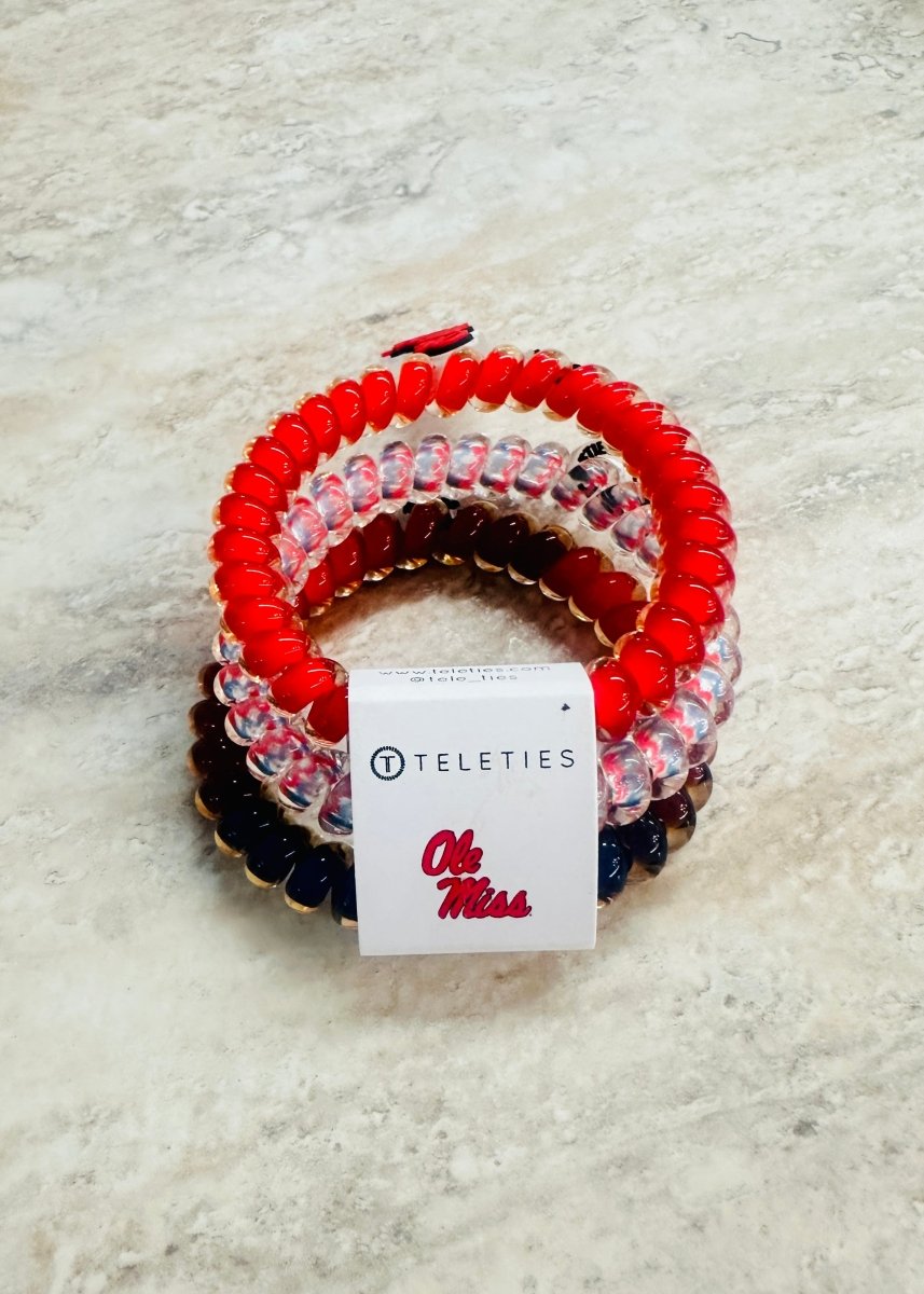 Small | Teleties | Hair Ties | Ole Miss - Teleties Hair Ties - Jimberly's Boutique - Olive Branch - Mississippi