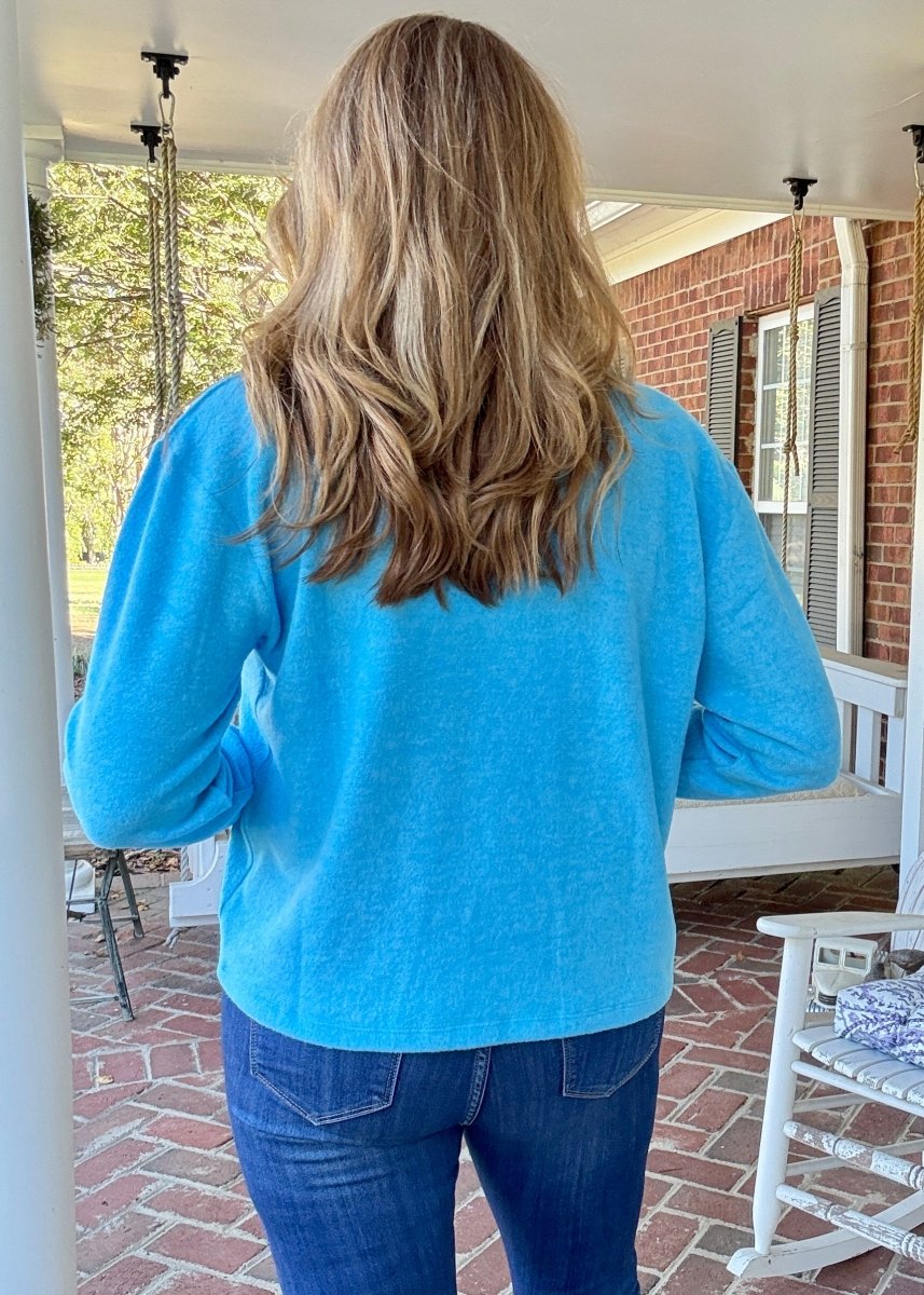 Soft Collared Sweater - Deep Sky - sweater - Jimberly's Boutique - Olive Branch - Mississippi
