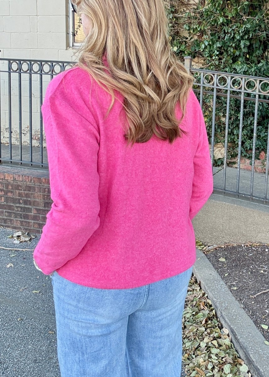 Soft Collared Sweater - Fuchsia - sweater - Jimberly's Boutique - Olive Branch - Mississippi