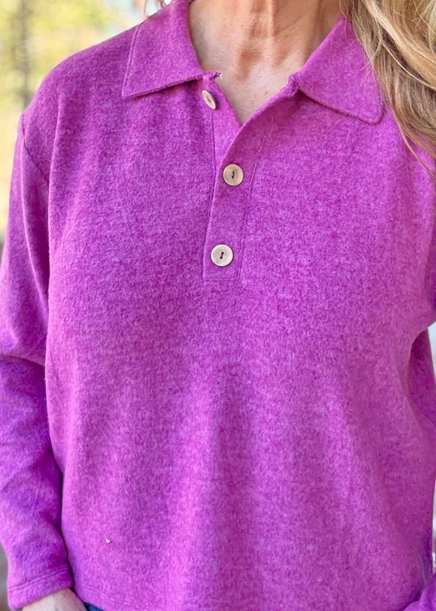 Soft Collared Sweater - Light Plum - sweater - Jimberly's Boutique - Olive Branch - Mississippi