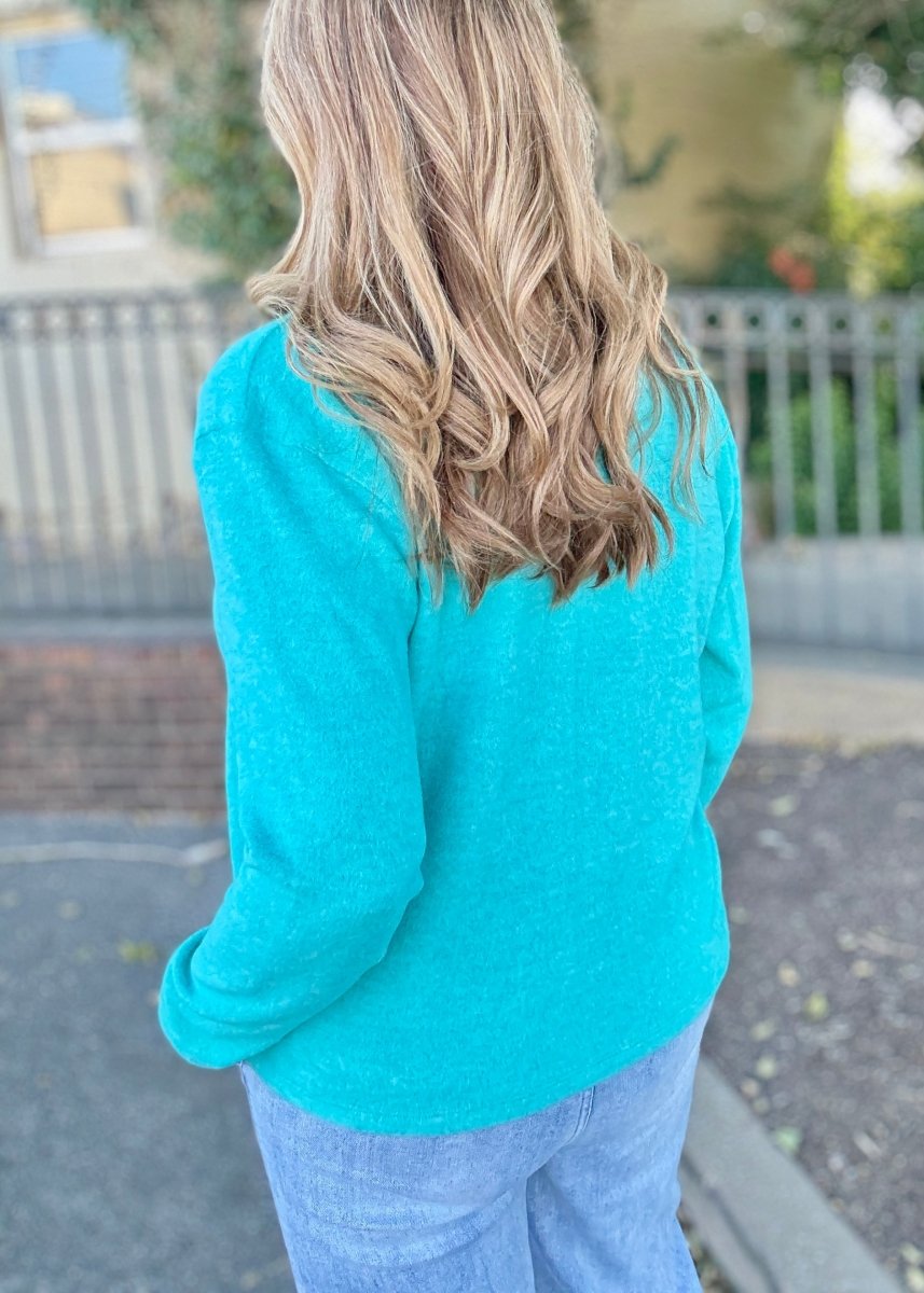 Soft Collared Sweater - Light Teal - sweater - Jimberly's Boutique - Olive Branch - Mississippi
