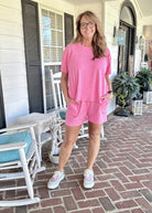Soft Melange Short Set - Fuchsia | Zenana - short set - Jimberly's Boutique - Olive Branch - Mississippi