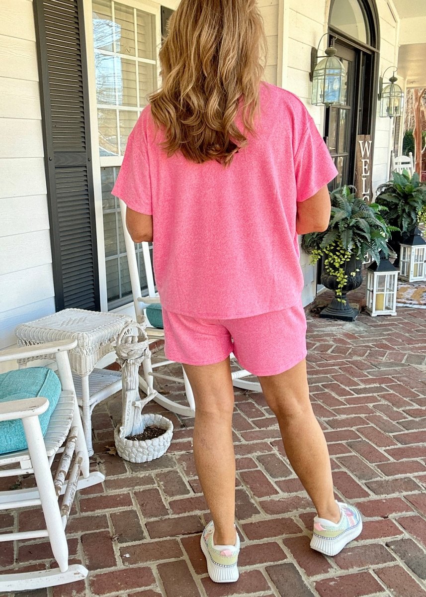 Soft Melange Short Set - Fuchsia | Zenana - short set - Jimberly's Boutique - Olive Branch - Mississippi