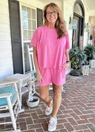Soft Melange Short Set - Fuchsia | Zenana - short set - Jimberly's Boutique - Olive Branch - Mississippi
