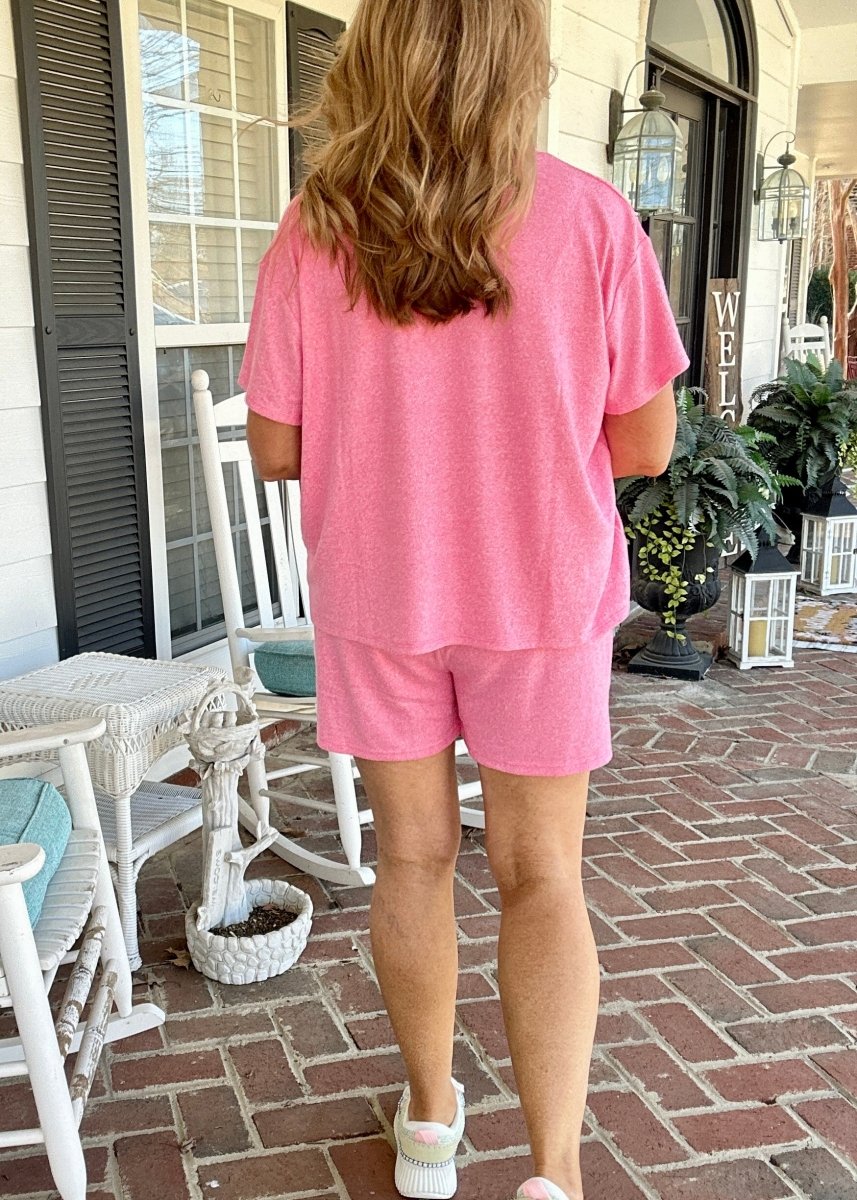 Soft Melange Short Set - Fuchsia | Zenana - short set - Jimberly's Boutique - Olive Branch - Mississippi