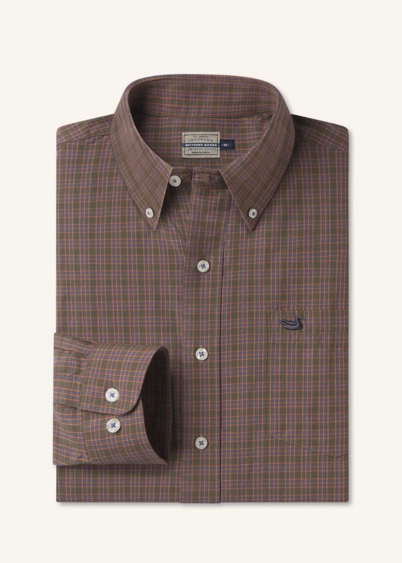 Southern Marsh | Abilene Washed Gingham Dress Shirt - Southern Marsh Dress Shirt - Jimberly's Boutique - Olive Branch - Mississippi