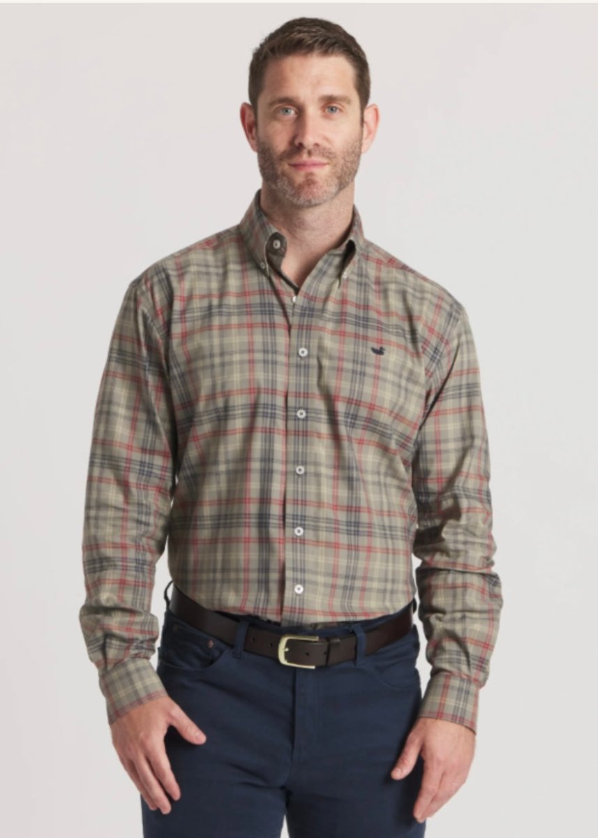 Southern Marsh | Barnstable Lines Performance Dress Shirt - Southern Marsh Dress Shirt - Jimberly's Boutique - Olive Branch - Mississippi