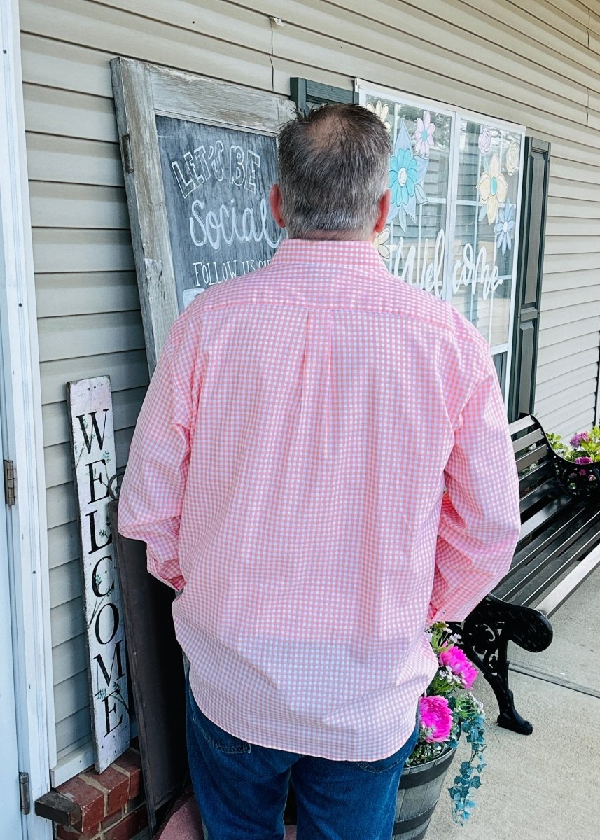Southern Marsh | Brentwood | Dress Shirt | Peach - Southern Marsh Dress Shirt -Jimberly's Boutique-Olive Branch-Mississippi