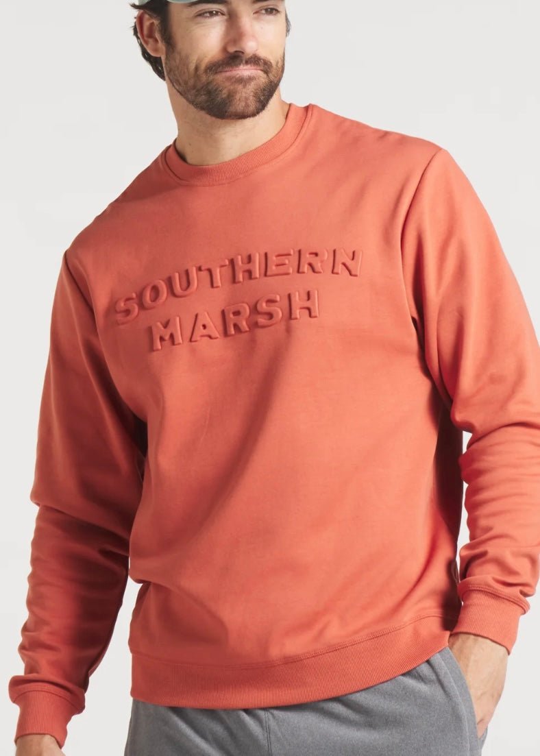 Southern Marsh Plateau Embossed Sweatshirt - Washed Blue - Southern Marsh Sweatshirt - Jimberly's Boutique - Olive Branch - Mississippi
