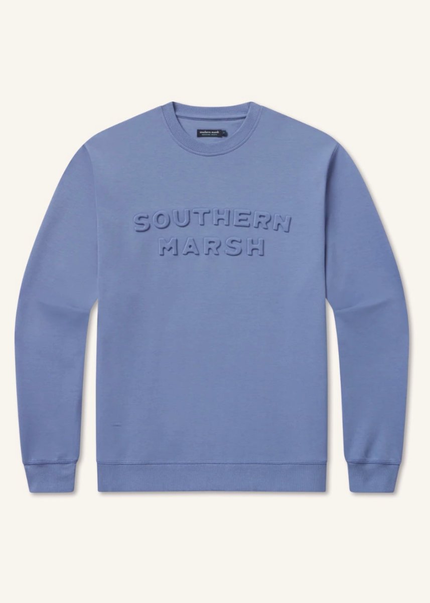 Southern Marsh Plateau Embossed Sweatshirt - Washed Blue - Southern Marsh Sweatshirt - Jimberly's Boutique - Olive Branch - Mississippi