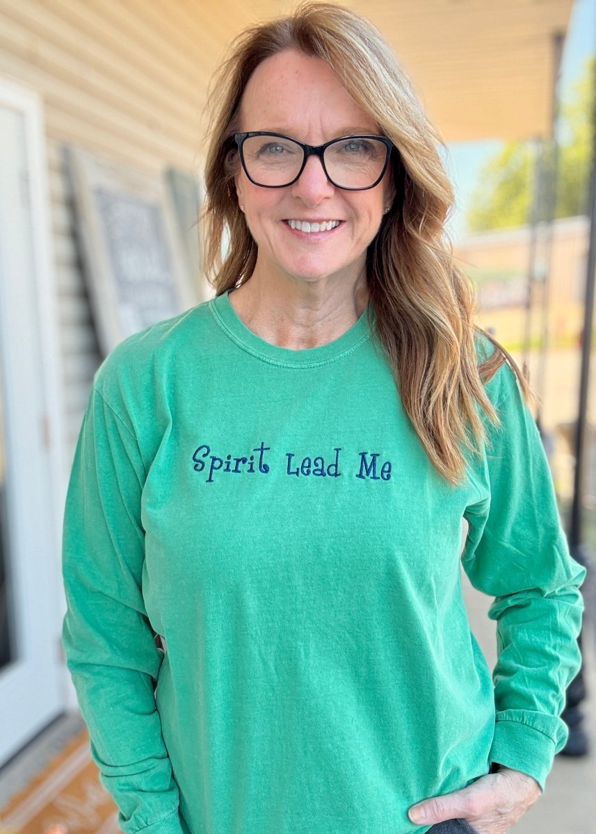 Spirit Lead Me Embroidered Comfort Colors - sweatshirt - Jimberly's Boutique - Olive Branch - Mississippi