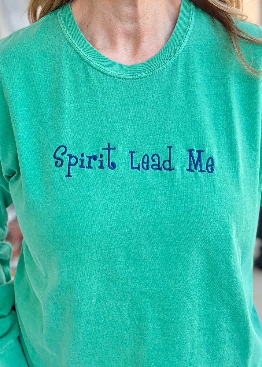 Spirit Lead Me Embroidered Comfort Colors - sweatshirt - Jimberly's Boutique - Olive Branch - Mississippi