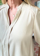 Split Neck Woven Top - Latte - Umgee Top -Jimberly's Boutique-Olive Branch-Mississippi