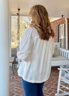 Split Neck Woven Top - Off White | Umgee - Umgee Top - Jimberly's Boutique - Olive Branch - Mississippi