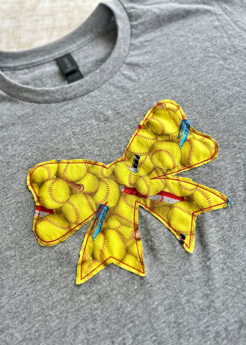Sports Bow Applique' SS T-Shirt - 5 options - Jimberly's Boutique - Olive Branch - Mississippi