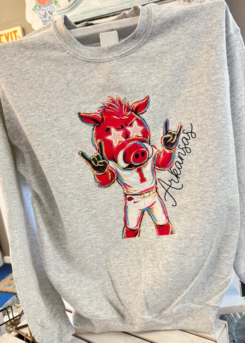 Starry Eyes Arkansas Sweatshirt - Graphic Sweatshirt -Jimberly's Boutique-Olive Branch-Mississippi